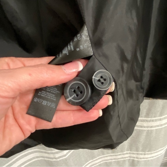 ASOS / Yellow, Black & White Hounds Tooth Print Blazer Size US 8 - Picture 8 of 12